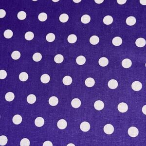 Dark Purple Medium Size Polka Dot Cotton Fabric - 1 Yard - Blender, Halloween